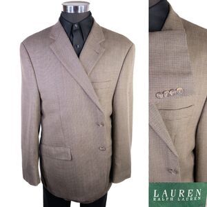 Ralph Lauren Mens Blazer Sz 48R Sport Coat Jacket 2-Button Houndstooth